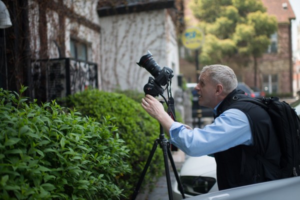 At work shooting Thames Town with the Canon 5D mmiii