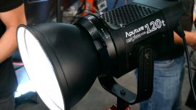 Newsshooter at NAB 2016 Aputure COB 120t LED hard light with Bowens S mount