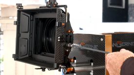 Newsshooter at Cinegear 2016 Bright Tangerine geared filter tray and improved mattebox flag