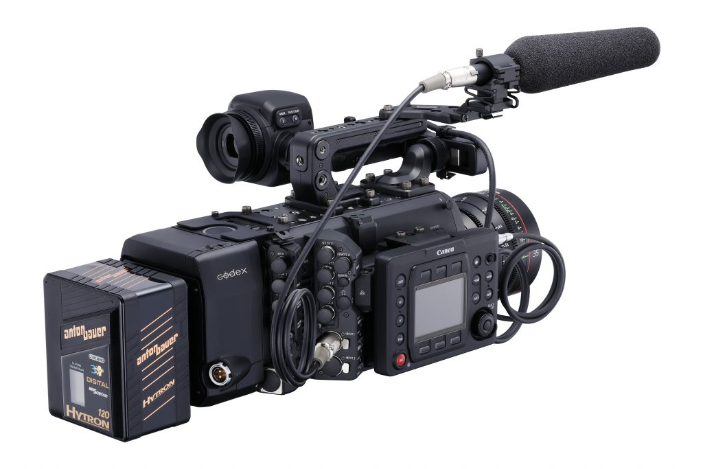Canon C700 with RAW module and v-mount battery