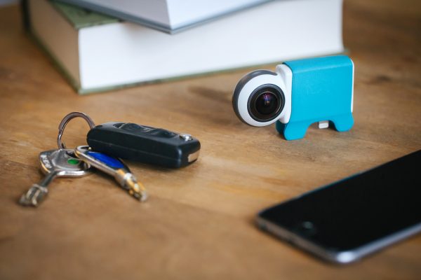 The Giroptic iO camera is smaller than an Altoid tin and plugs into the lightning port of an iPhone or iPad.