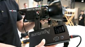 Aputure 120dII Newsshooter at NAB 2018