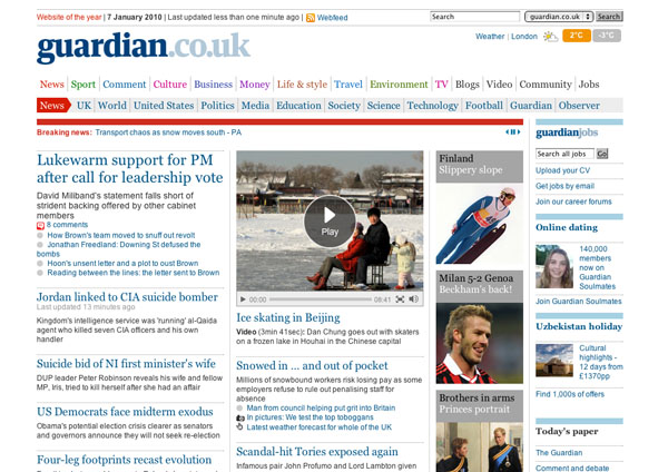 The 1DmkIV and 7D video featured on the front of the Guardian website