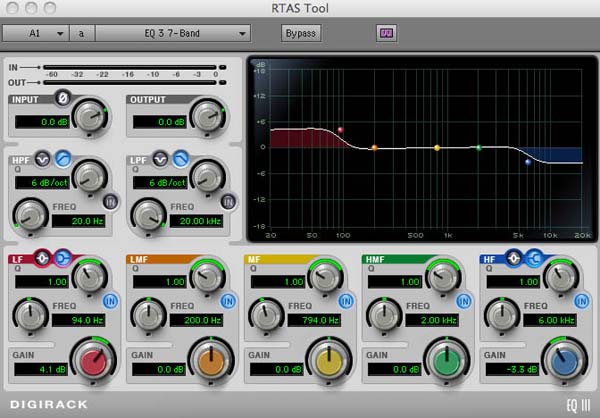 Applying RTAS audio filters in Avid