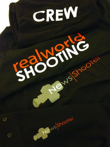 The Newsshooter.com team shirts ready for NAB 2013