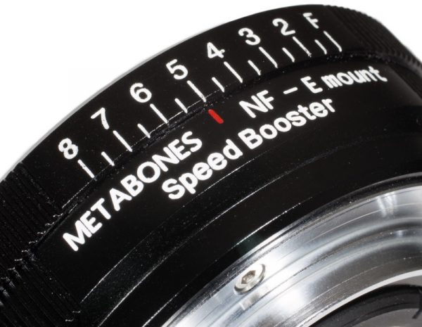 The Aperture contol for Nikon G lenses on the Nikon to NEX Speedbooster