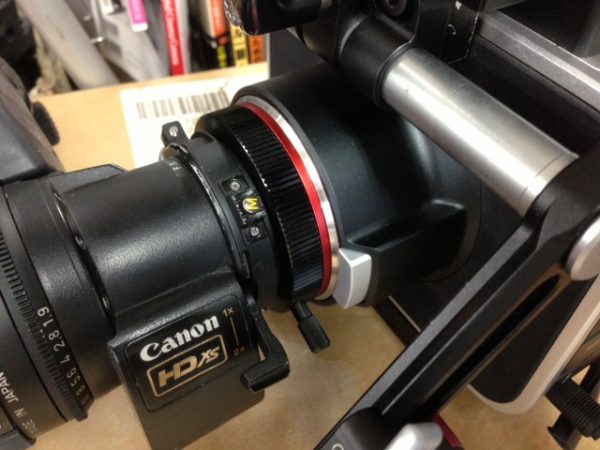 The B4 to EOS lens adapter for Blackmagic Cinema Camera
