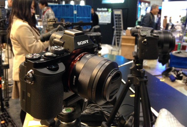 The Sony A7 on display at the Inter BEE show in Japan