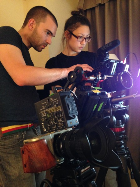 Jonas and Li Lian prep our cameras for Interbee
