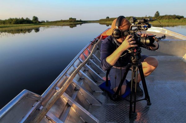 At work in my old job for Al Jazeera with the Canon C100 with Atomos Ninja recorder