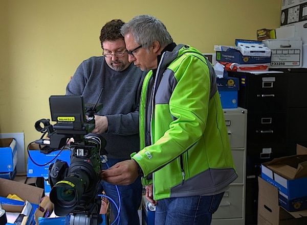 Checking C300 camera settings with Todd Mahoney. Photo by Pictures From The Sky