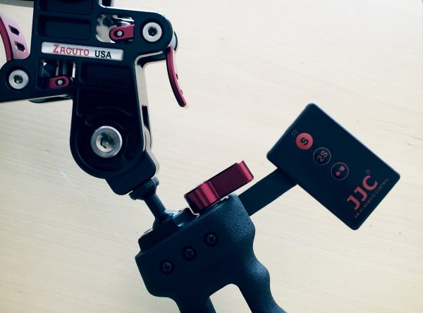 Third party IR remote attached to a Zacuto Marauder rig. Photo by Jason Wingrove