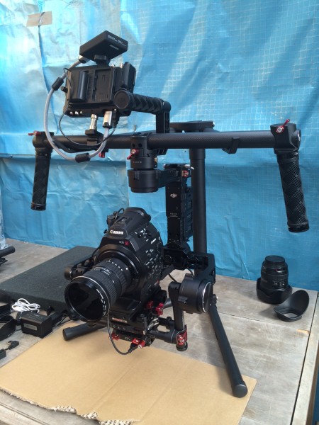 The DJI Ronin set up with Canon C300