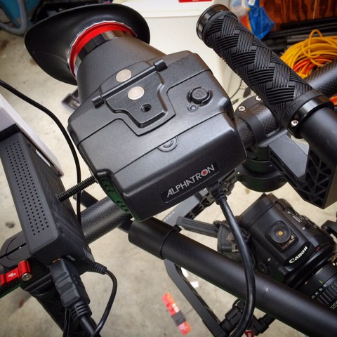 The Alphatron EVF works well on the Ronin