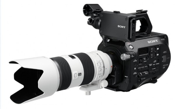 The FS7 with Sony's own 70-200mm lens