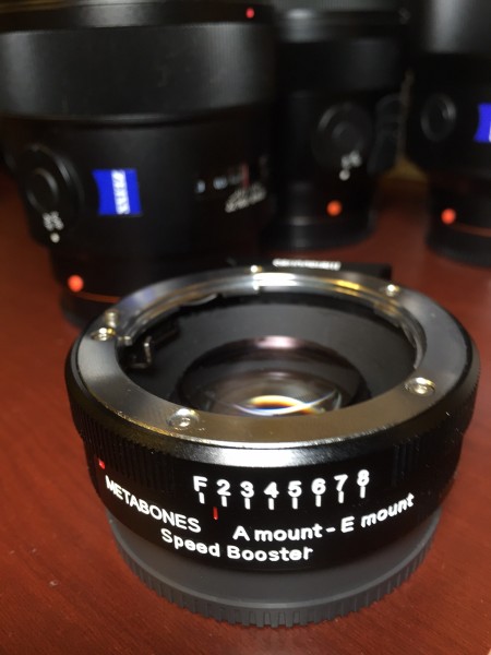 Metabones all mechanical A mount to E mount Speedbooster