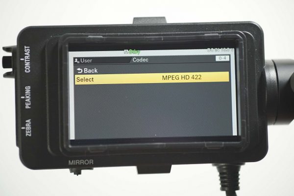 MPEG recording is available alongside AVCHD