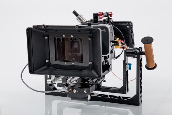 The Letus Helix carrying a Blackmagic Cinema camera and anamorphic adapter