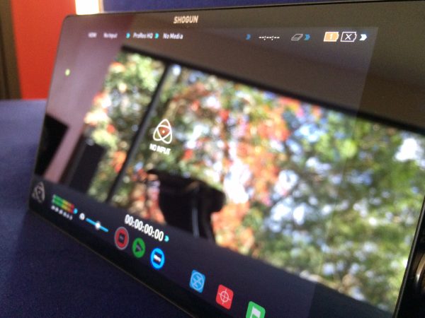 The Gorilla glass screen of the Atomos Shogun is highly reflective and needs a sun hood outside