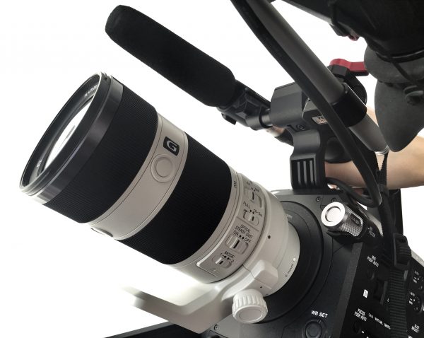 The Sony FS7 with FE 70-200 f4 lens