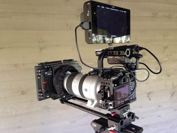 The Shogun with the  a7S, Movcam cage and Sony - XLR-K1M Adapter and Microphone Kit 