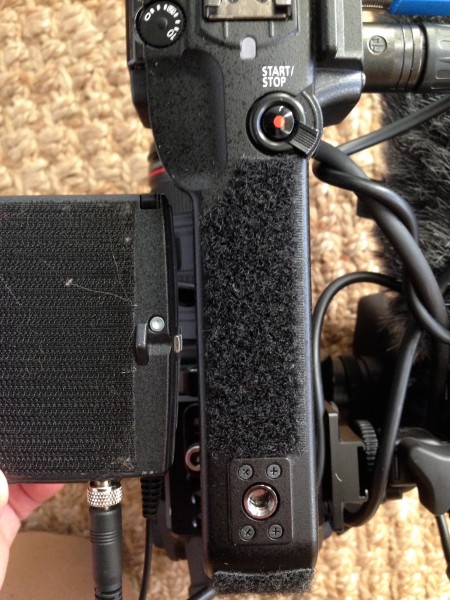 Use Velcro to keep you wireless mics attached