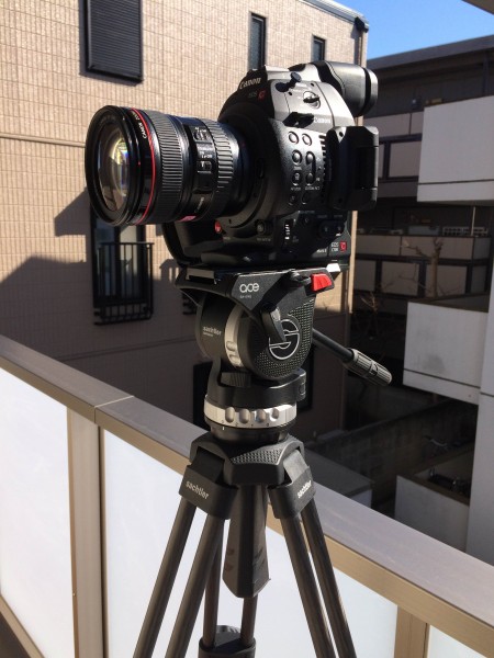 The C100 Mark II and Sachtler ACE tripod