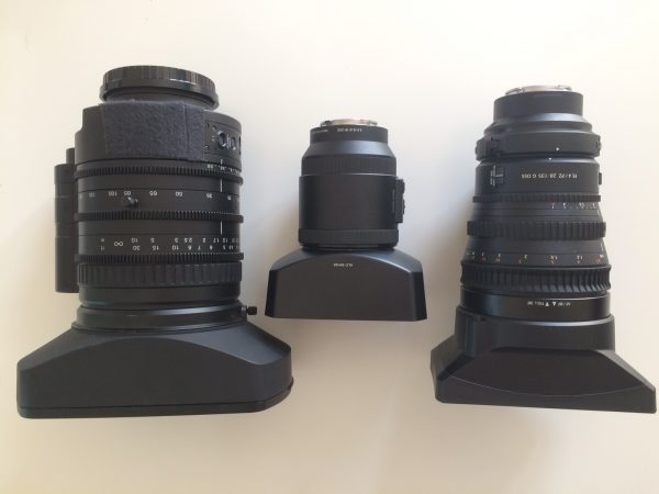 The Sony 18-252mm FZ, Sony 18-200mm E mount and the 28-135mm FE.