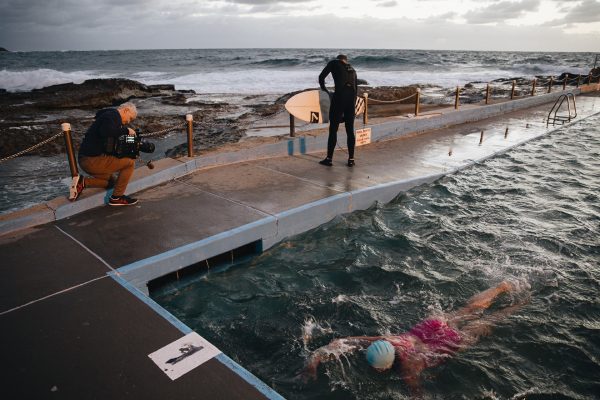 Jason with the Varicam 35 at Dee Why rockpool