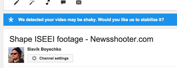 Even Youtube recognizes my ISEEI footage is shaky