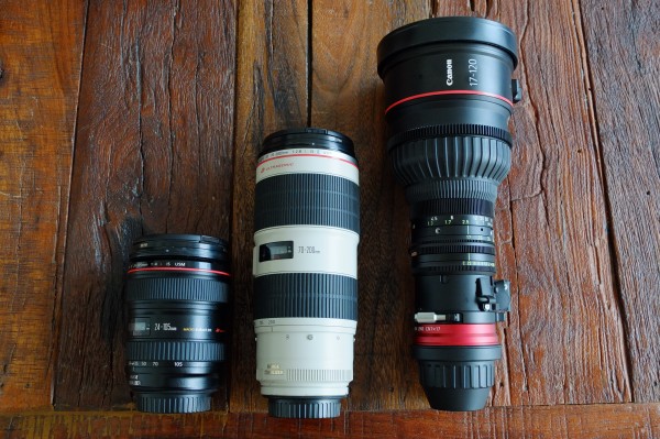 The 17-120mm lens compared to Canon EF glass
