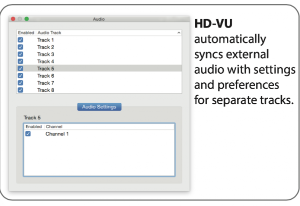 Easily sync external audio files