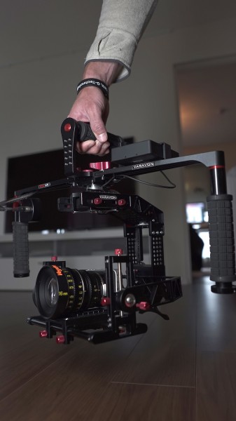 The Birdycam II with a BMPCC running a Veydra 16mm Mini Prime