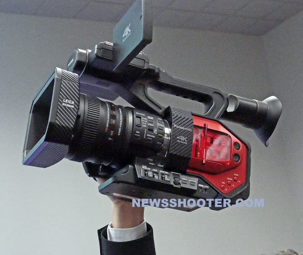 Panasonic introduces the 4K AG-DVX200 camera at NAB 2015.