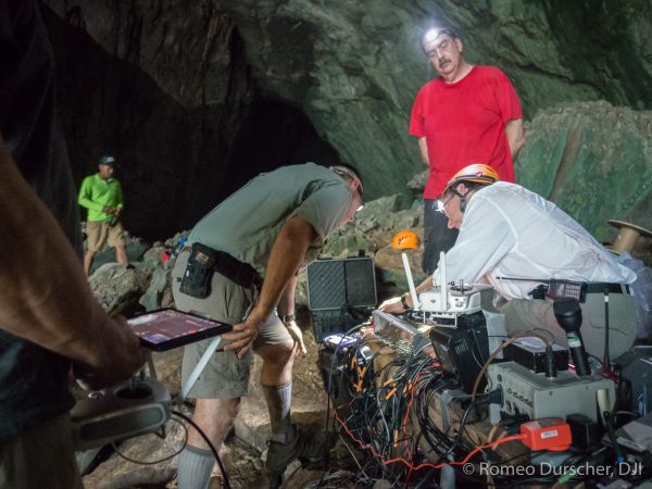 Connecting a feed from the DJI drone to the ABC location unit.