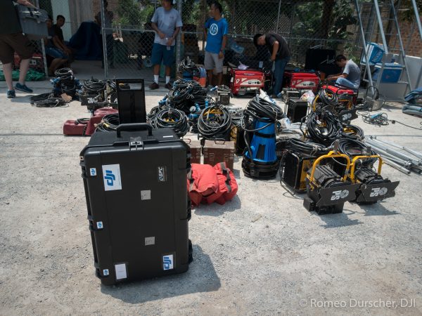 Some of the kit the team used to shoot the GMA segment