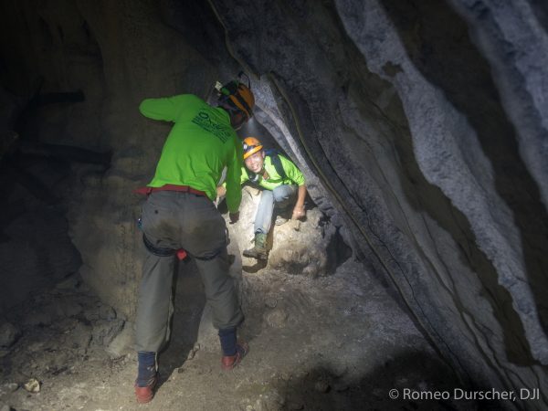 Squeezing into Son Doong cave was a tight fit for kit and crew alike.