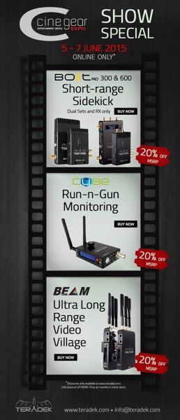 Teradek CineGear special discount offers