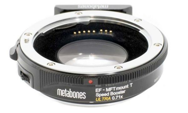 0.71 crop factor means some lenses can have an effective f-stop of sub-f/1.0