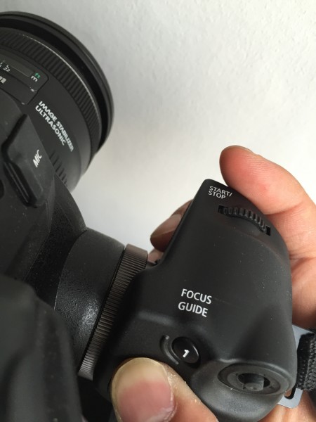 Autofocus can be locked by customising the button on the rear of the handgrip