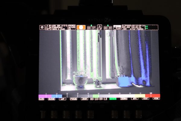 False Colour mode on the Odyssey 7Q+ shows that nothing is being over exposed in the  scene, but the highlights are getting clipped. at around 80% IRE