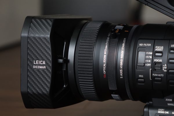 The Leica lens features 3 independent rings for focus, zoom and iris control. 