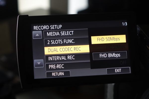 Duel Codec Recording is a nice feature.