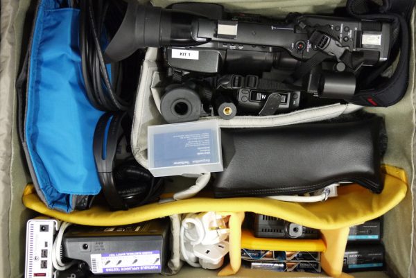 Sony EX1 camera and accessories packed and ready to fly... or are they?