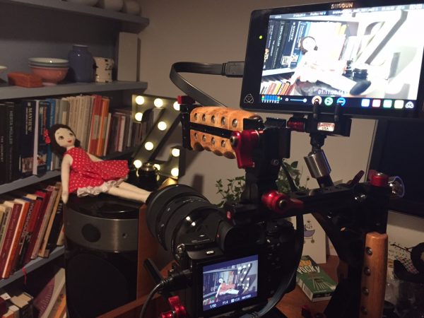 The Atomos Shogun 4K recorder on the a7R II