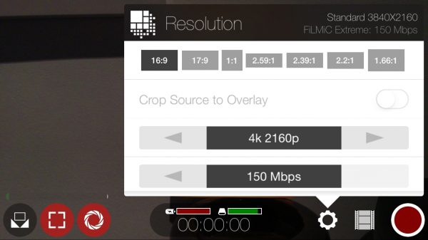 FiLMiC Pro is buggy but can  record 4K at 150 Mbps