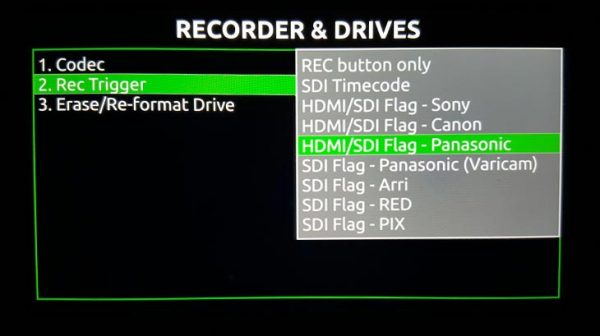 Firmware v1.05 for the Pix-E recorder allows Panasonic cameras to trigger recording over HDMI