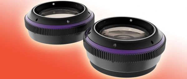 A rendered image of a Rectilux Core DNA anamorphic lens adapter