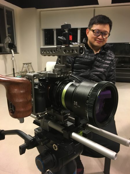 Andrew Chan of SLR Magic with the setup.