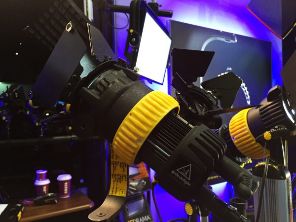 The DLED7 Turbo at BVE 2016 in London - the units are compatible with regular Dedo accessories.